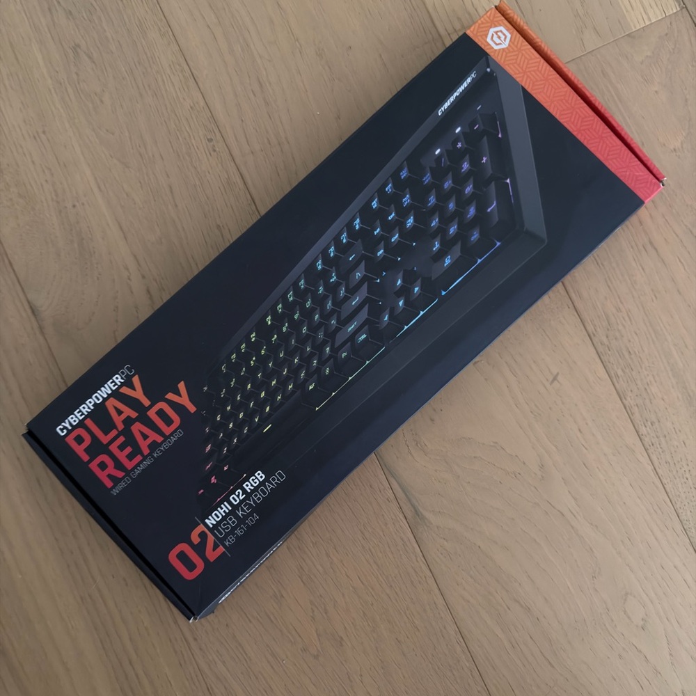 NWT CyberPower PC Nohi 02 RGB USB Gaming Keyboard
